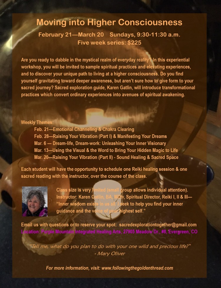 Higher Consciousness Workshop Flyer